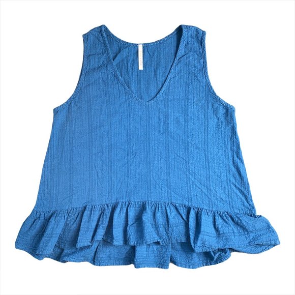 Lime N Chili Blue V Neck Sleeveless Tunic Tank Size Small - Picture 1 of 5